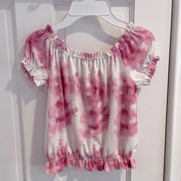 Beautees Pink Tie Dye Skirt and Top Set Girls 7/8 - Picture 2 of 5